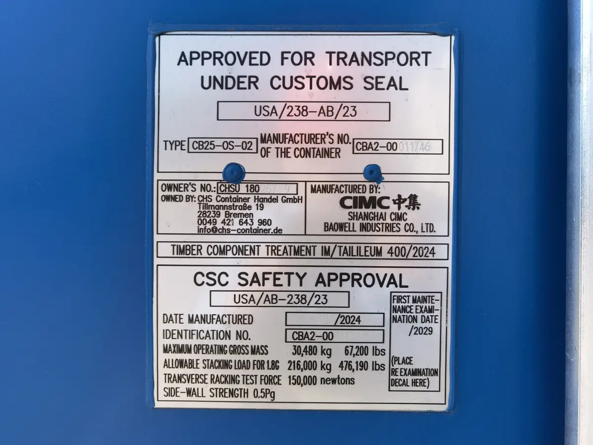 20ft New Side-Door Container
